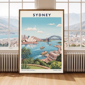Sydney Travel Print, Wall Art Sydney, Sydney Print, Sydney Poster, Sydney Gift Art,Australia Travel Print, Australia Poster, Australia Gift