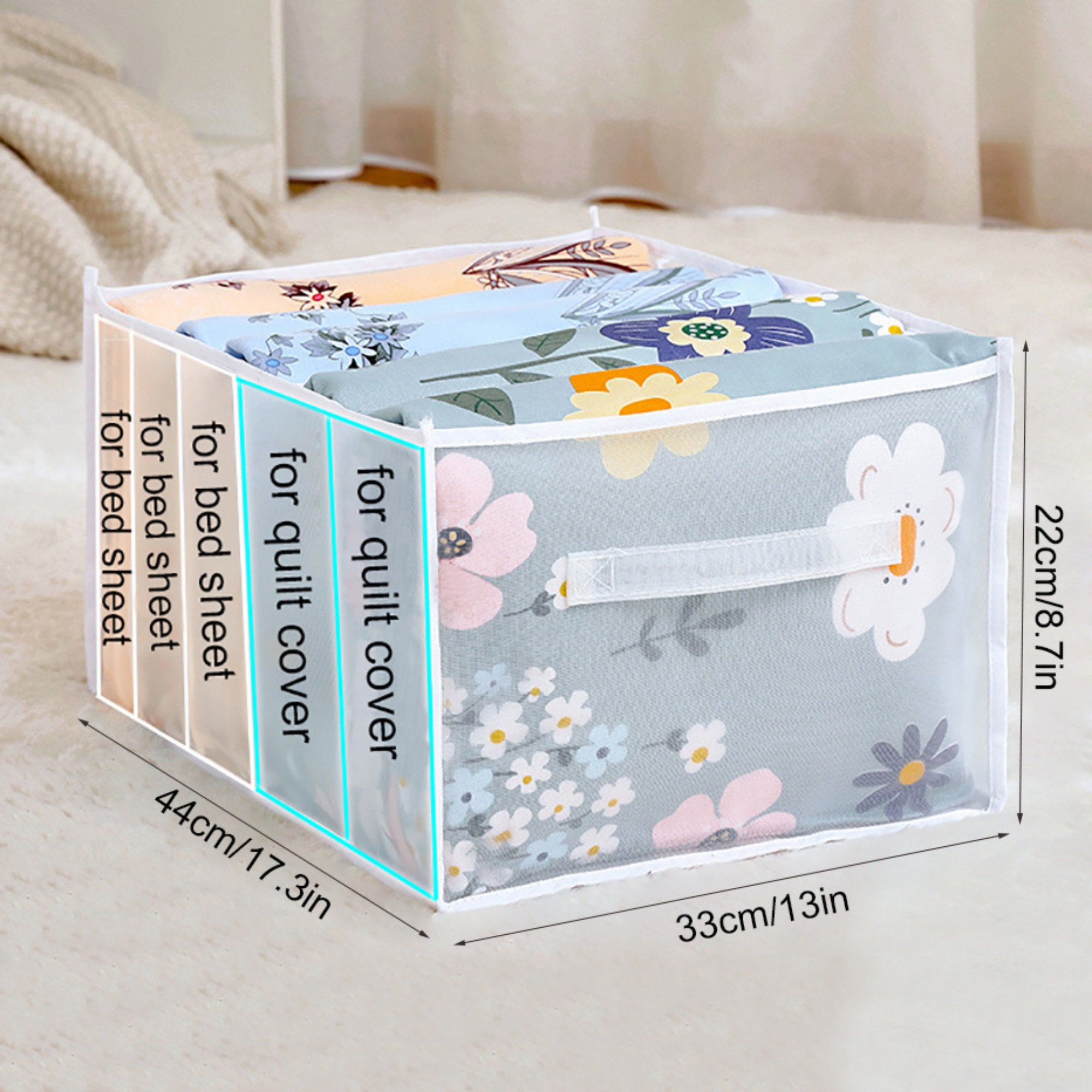 Highcapacity Quilt Cover Storage 5 Grids Bed Sheet Down Jacket Bath