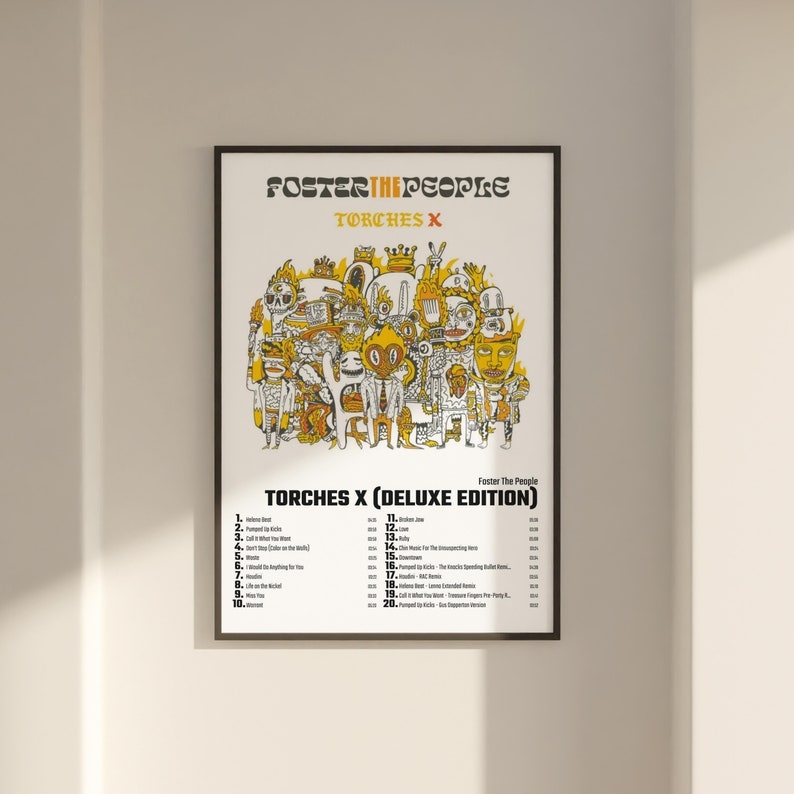 Foster the People Torches X Deluxe Edition Album Cover Poster, Wall Art