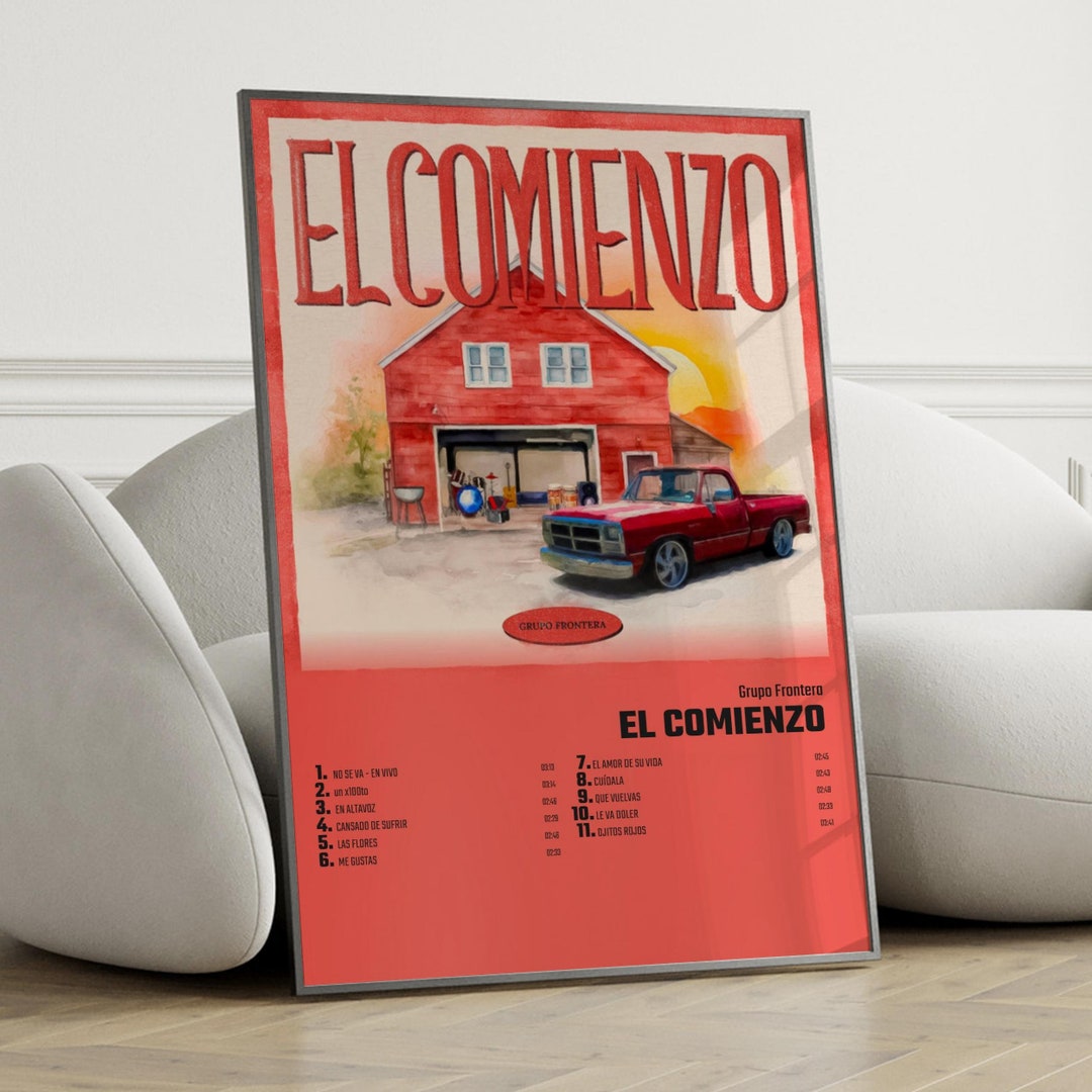 Grupo Frontera El Comienzo Album Cover Poster Wall Art, Grupo Frontera