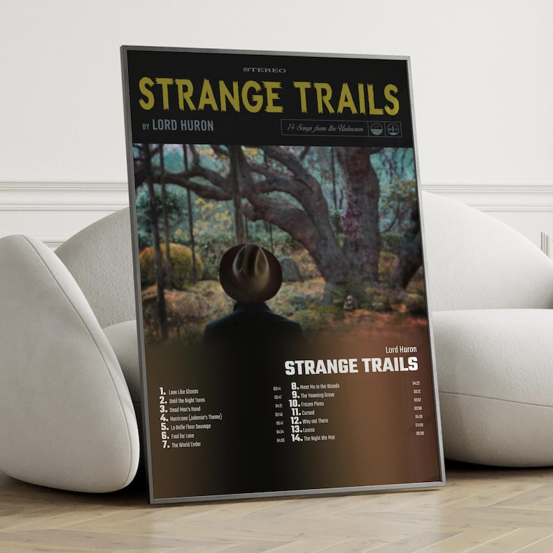 Lord Huron Strange Trails Album Cover Poster Wall Art, Lord Huron, Strange Trails Etsy