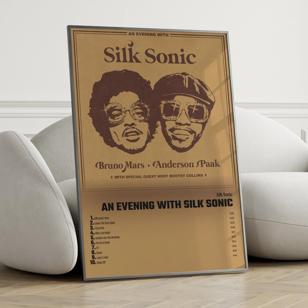 Silk Sonic an Evening With Silk Sonic Album Cover Poster Wall Art, Silk