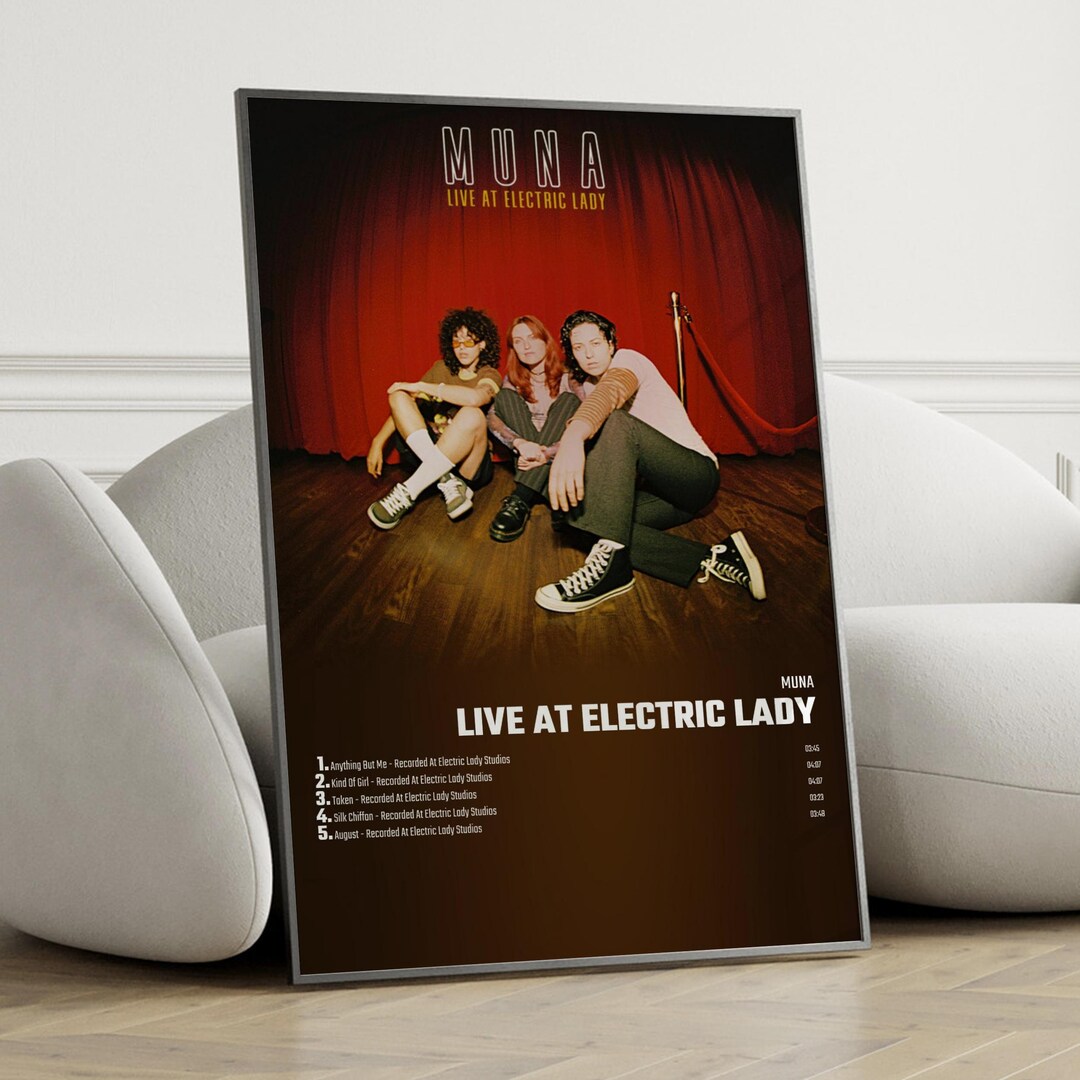 Muna Live at Electric Lady Album Cover Poster Wall Art, MUNA, Live at Electric Lady Etsy
