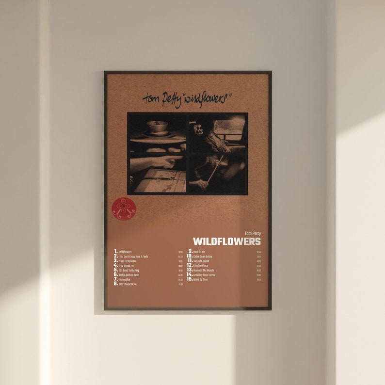 Tom Petty Wildflowers Album Cover Poster Wall Art, Tom Petty