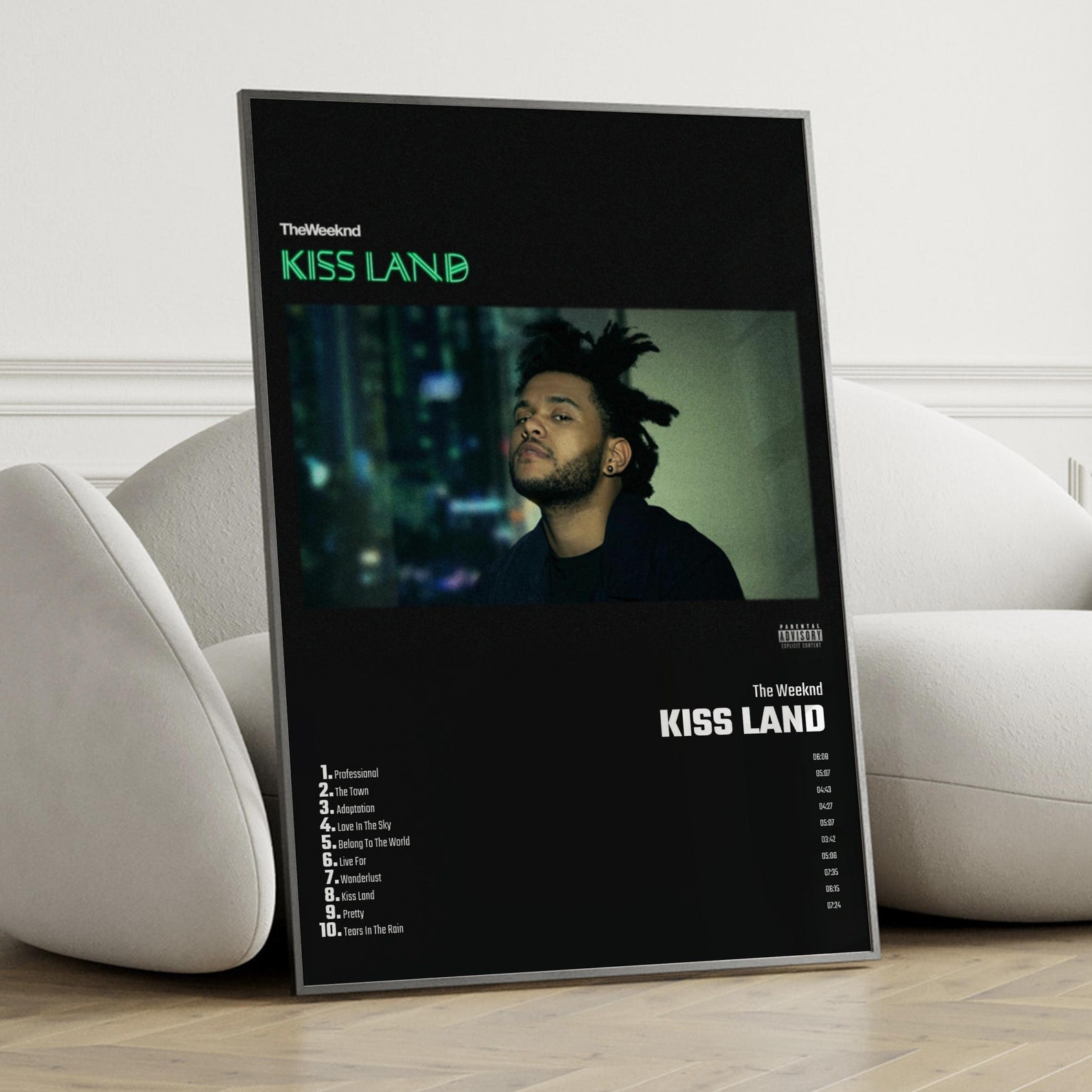 The Weeknd Kiss Land Album Cover Poster Wall Art, the Weeknd, Kiss Land(04)