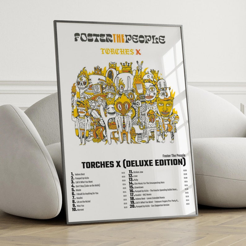 Foster the People Torches X Deluxe Edition Album Cover Poster, Wall Art