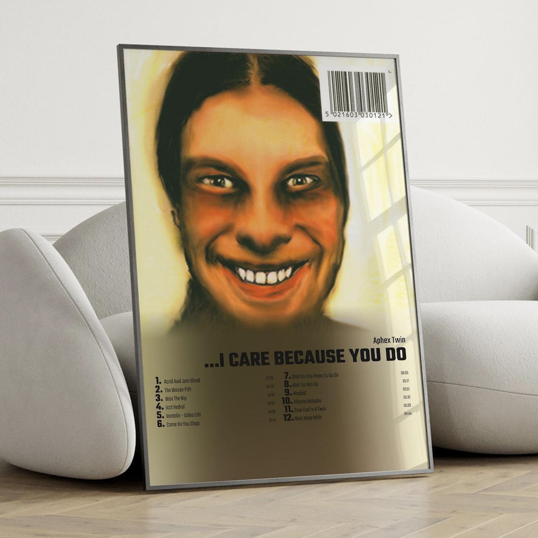 Aphex Twin ..i Care Because You Do Album Cover Poster, Wall Art, Aphex Twin, I Care Because You
