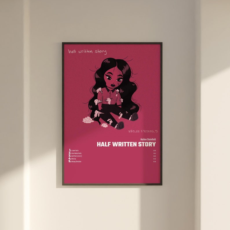 Hailee Steinfeld Half Written Story Album Cover Poster Wall Art, Hailee
