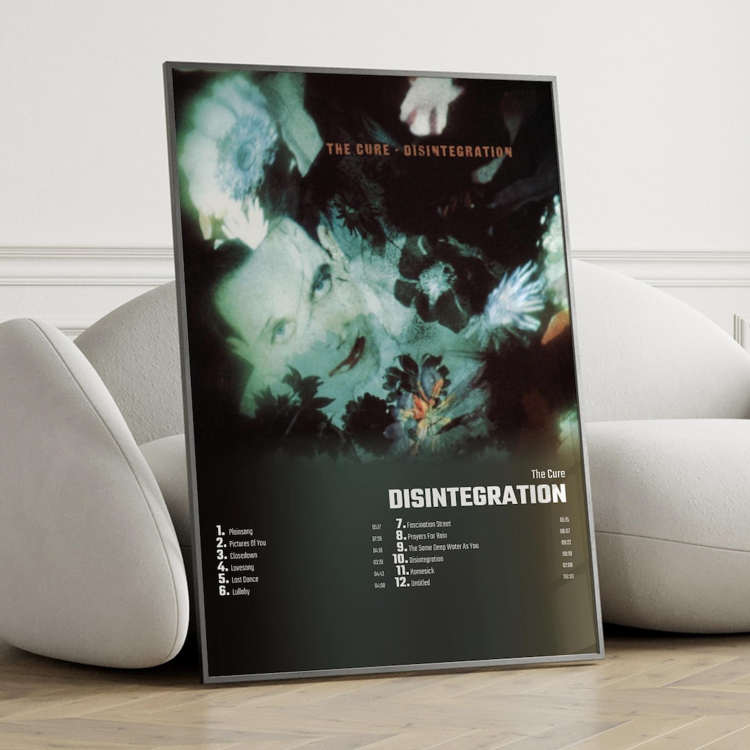 The Cure Disintegration Remastered Album Cover Poster, Wall Art, the Cure, Disintegration