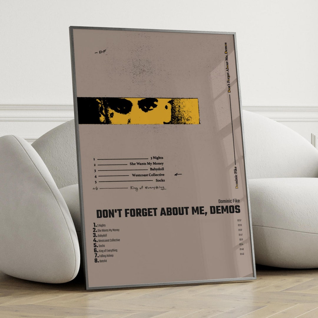 Dominic fike don t forget about me demos album cover poster wall art
