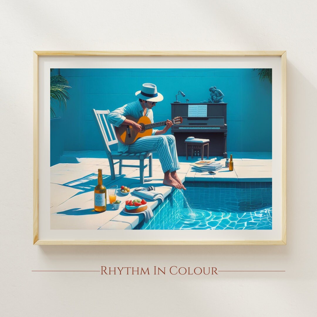デイビッドホックニー　A Bigger Splash キャンバスアート　B2 プール絵画の傑作】デヴィッド・ホックニーの A Bigger Splash