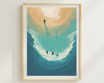 Wild Swimming Print Swim Wild Poster Cold Water Swimming Print Into The Water I Go Print Gift for Wild Swimmer Neutral Decor Boho Art Print