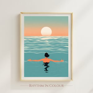 Into The Water I Go To Lose My Mind Find my Soul Print Swimming Poster Swimmer Print Gift Wall Art Poster Cold Water Swimming