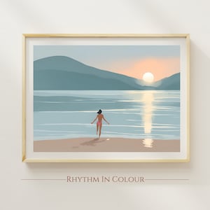 Cold Swimming Print Swim Wild Poster Open Water Swimming Print Into The Water I Go Print Gift for Wild Swimmer Neutral Adventure Art Print