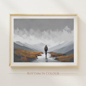 Hiking Print Walking Poster Mountains Print Nature Print Travel Poster Hiking Art Print Into The Mountains I Go National Park Wall Art Hike