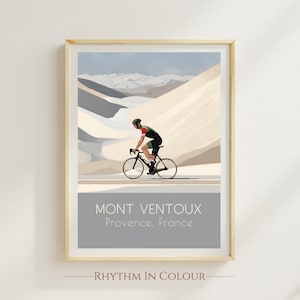 Mont Ventoux Cycling Print Provence Cycle Poster Mont Ventoux Velo Print Cycle Mont Ventoux Print Gift for Cyclist Love Cycling Home Decor