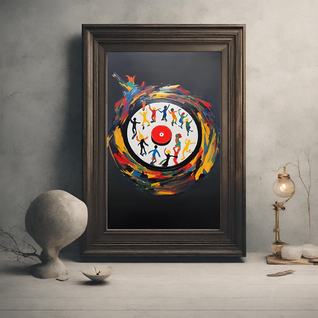 Vinyl Art Print Retro Music Poster Vinyl Music Poster Abstract Art