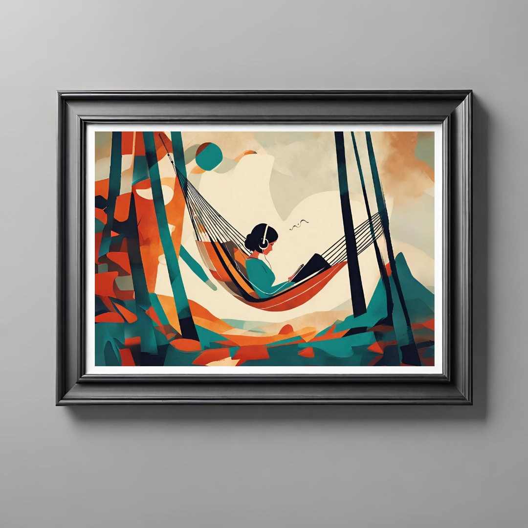 Vintage Music Poster Retro Music Print Gift for Music Lover Relaxing