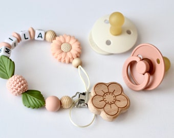 Cadena de chupete personalizada cadena de chupete de flores