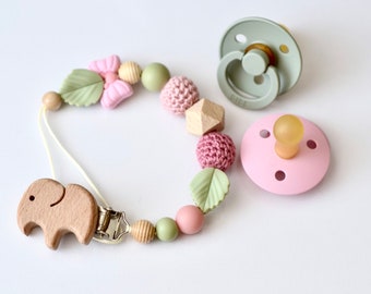 Pacifier chain personalized elephant pacifier chain