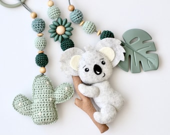 Baby toys, wooden baby gym, koala pendant, wooden play arch for baby gym