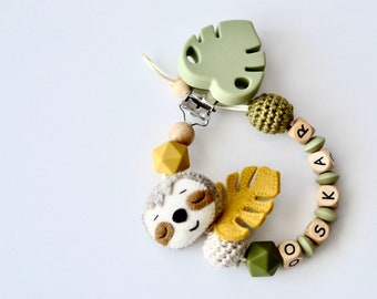 Pacifier chain personalized sloth pacifier chain