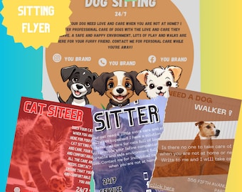 6 digital concepts of Pets Sitting