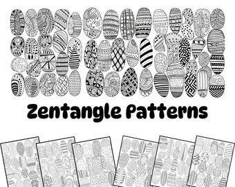 Captivating Tangle Designs Kit, Zentangle Patterns - Beginner-Friendly Doodle Worksheets and Drawing Practice