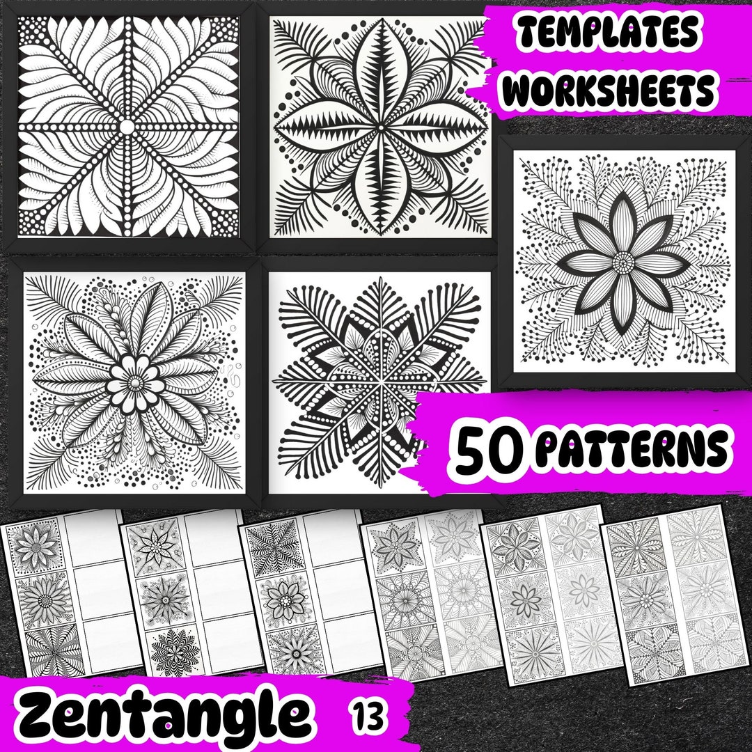 Zentangle Templates, Zentangle Patterns for Beginners, Zentangle Magic