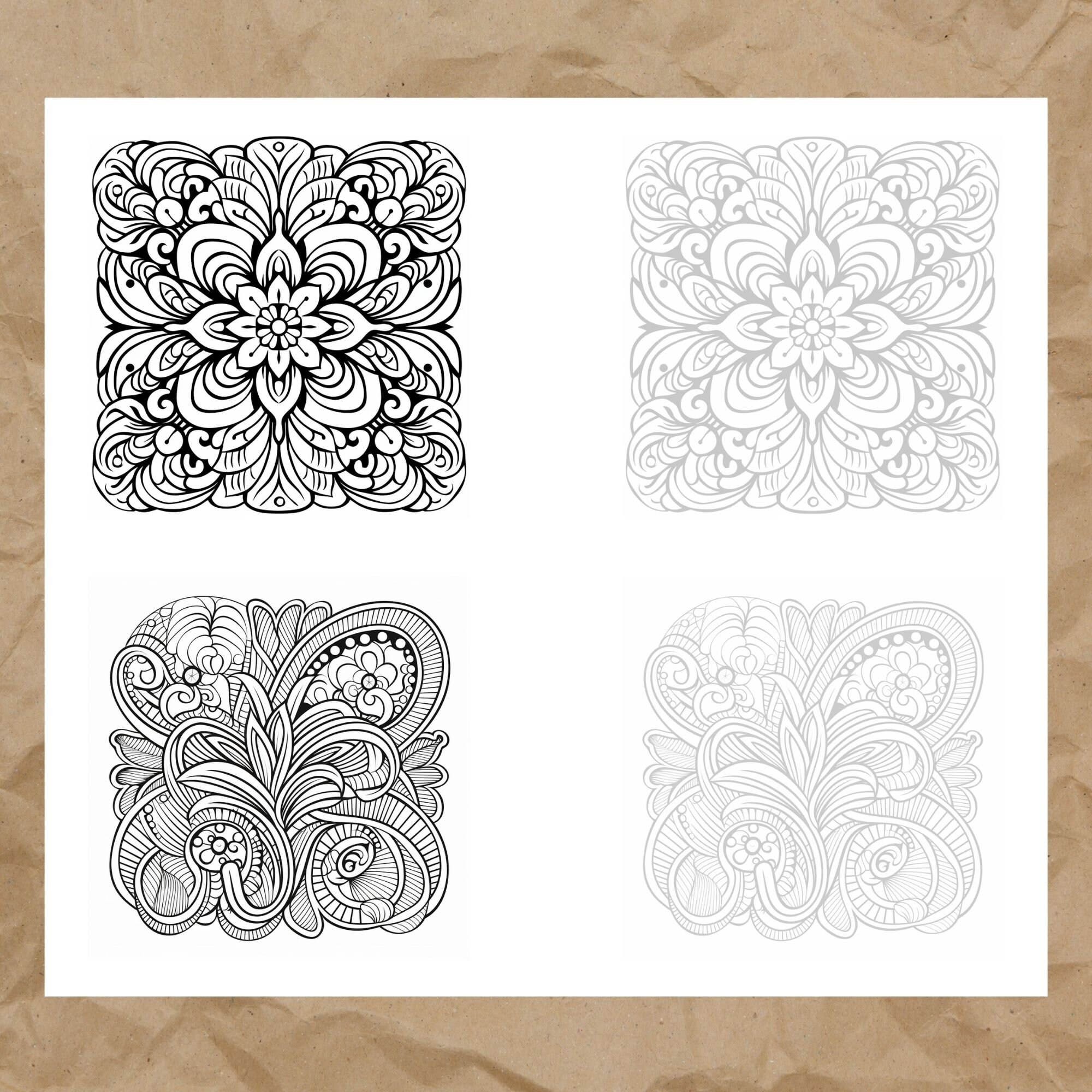Zentangle Patterns Easy to Follow, Downloadable PDF and JPEG Tutorials
