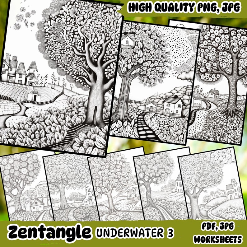 Zentangle Practice Sheets, Scenery Worksheets, Dark Realms Elven, Anti ...