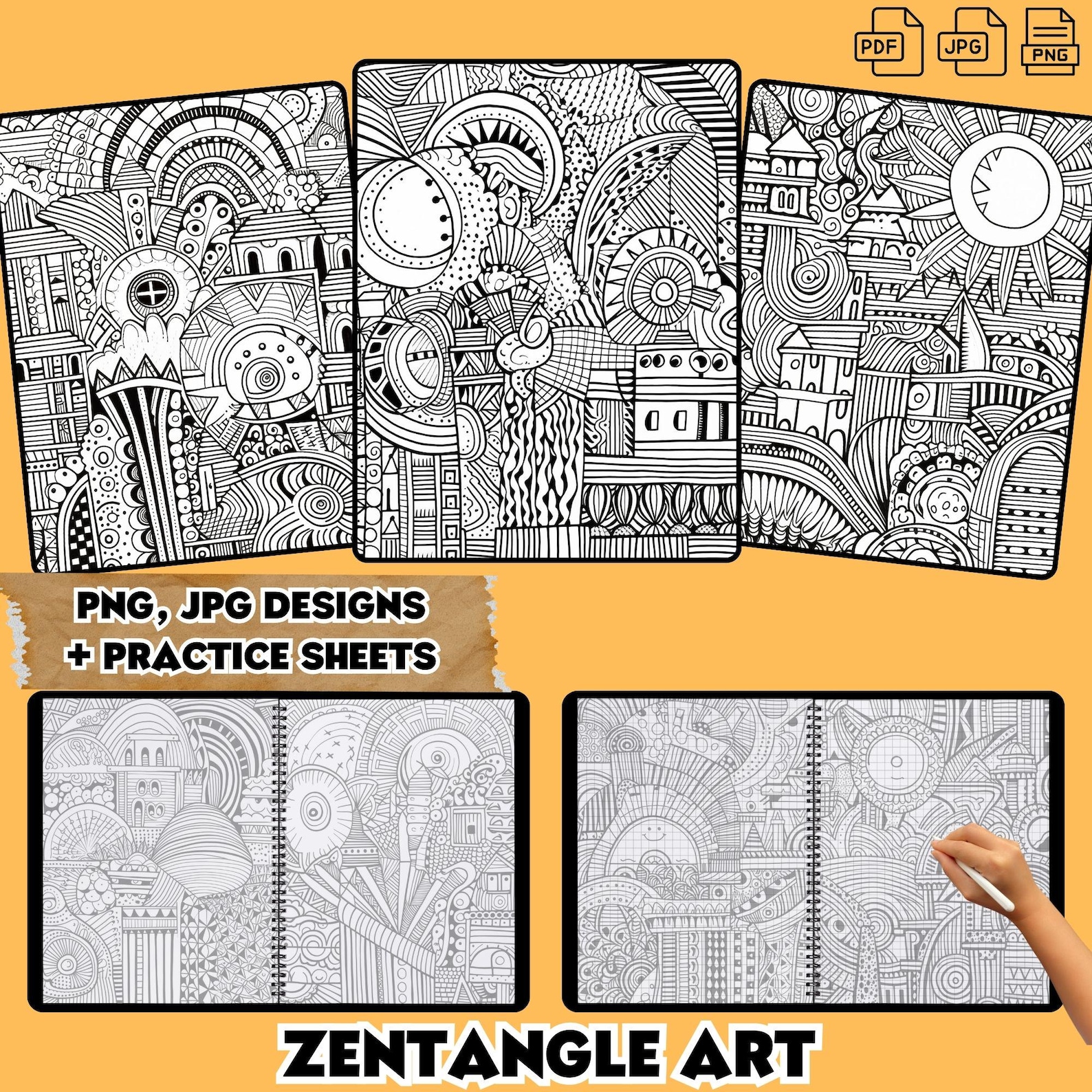 Beginner-friendly Zentangle Patterns: Mindful Drawing Resources