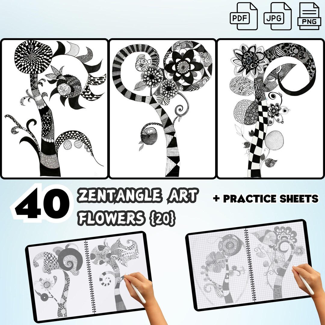 Zentangle Magic Moments, Zentangle Flowers and Doodle Patterns for ...
