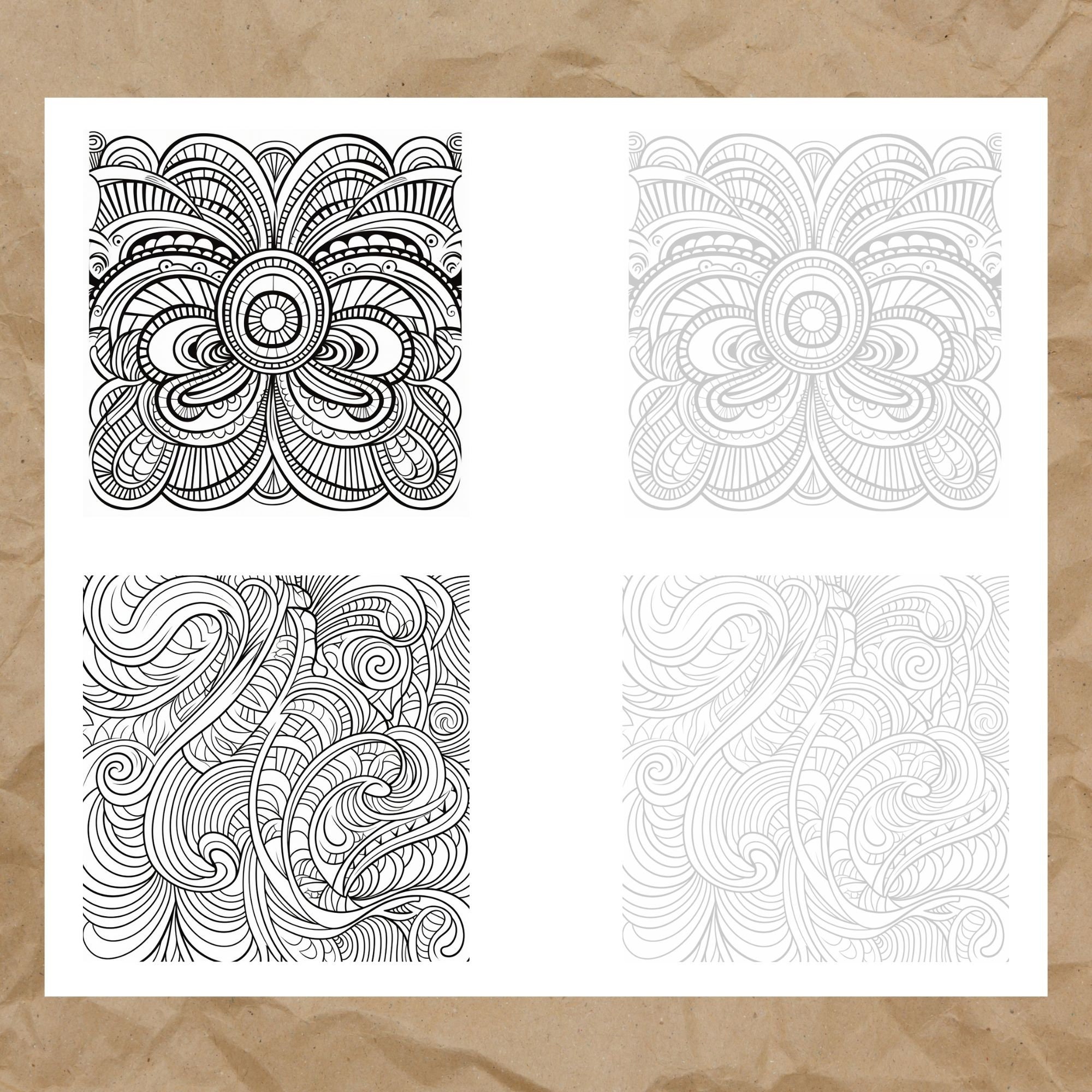 Zentangle Patterns Easy to Follow, Downloadable PDF and JPEG Tutorials