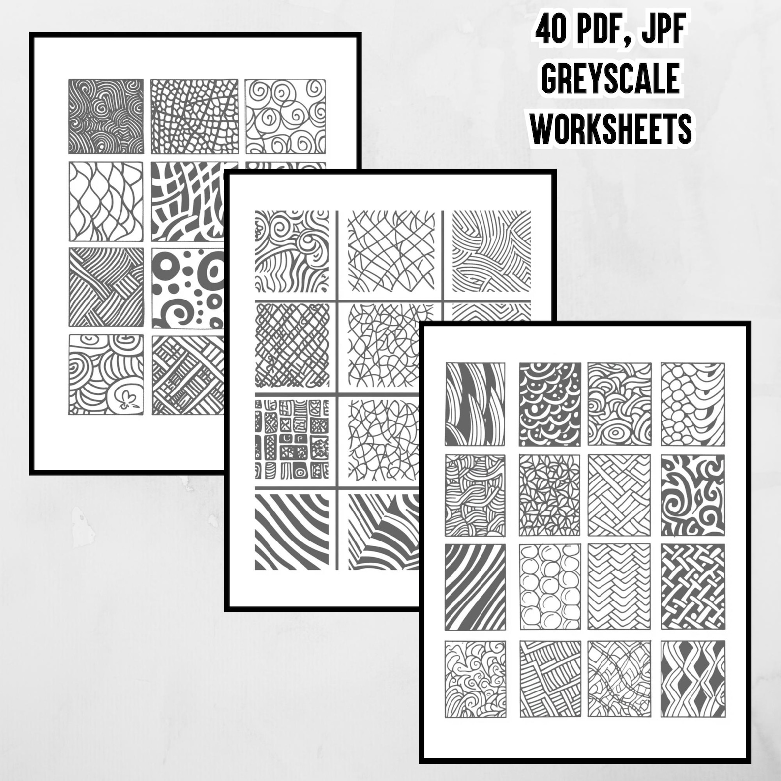 1000+ Zentangle Pattern Sheets: Line Art Workbook (digital Download) - Etsy