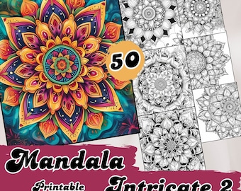 Intricate Mandala Coloring Pages for Adults – 50 Printable Designs (PDF)
