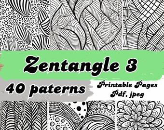 ゼンタングルアートの背景、複雑なデザイン（PDF、PNG、JPG） - Etsy 日本
