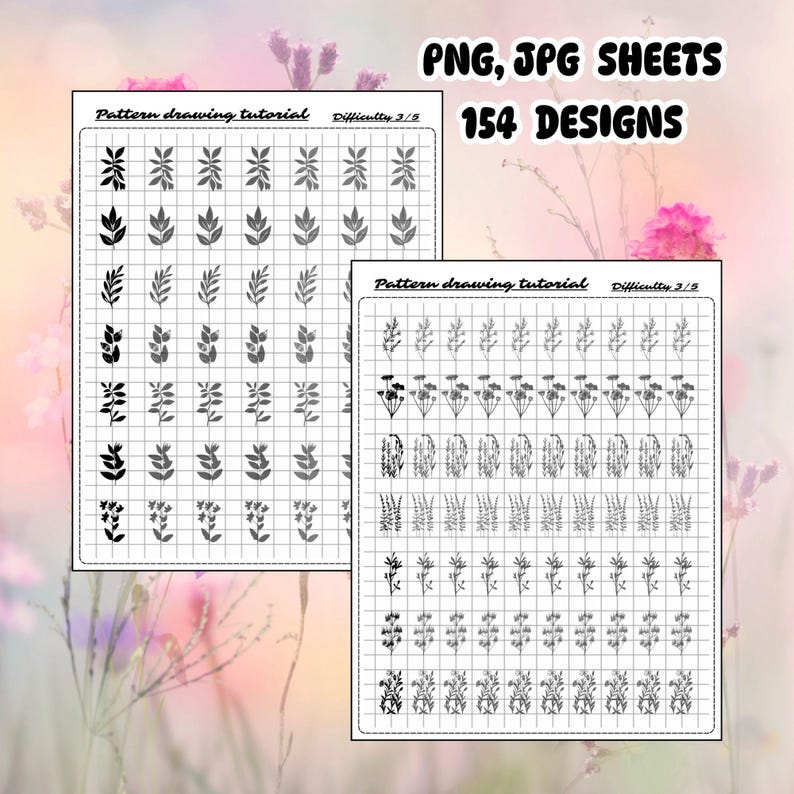 Flower Drawing With Step-by-step Workbook and Printable Practice Sheets ...