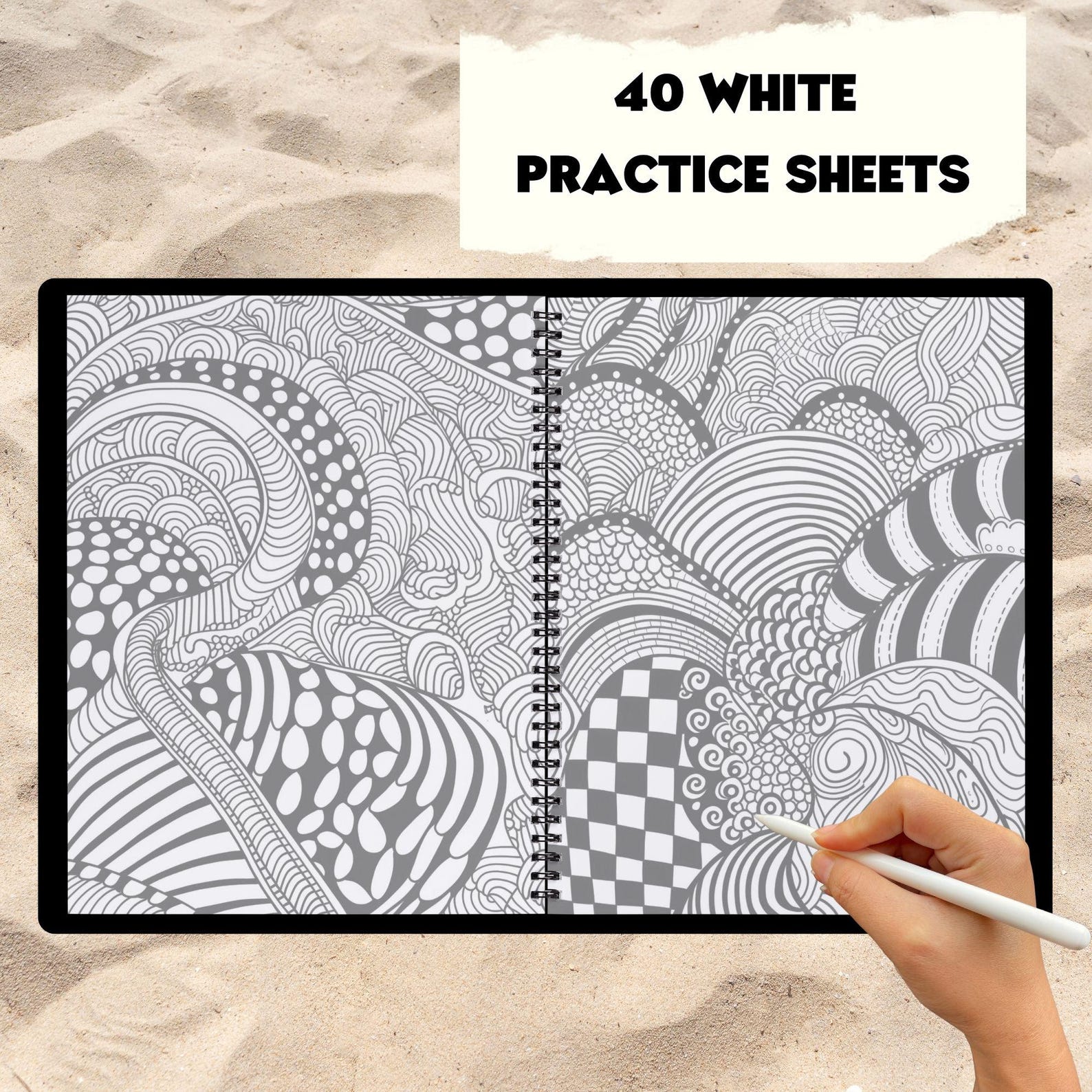 Beginner-friendly Zentangle Patterns, Easy Practice Sheets, Zendoodle ...