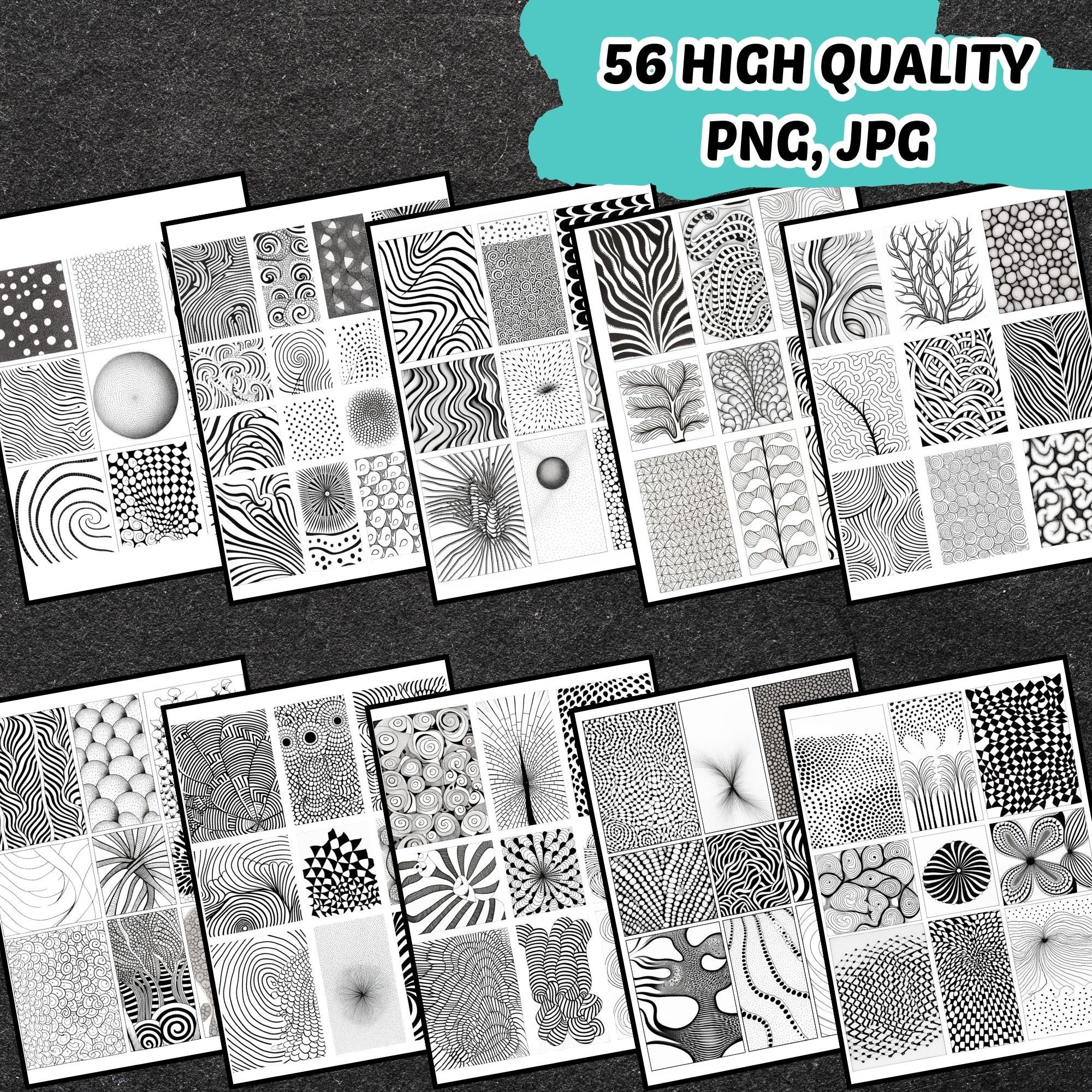 Zentangle Pattern Templates, 500+ Designs (digital Download) - Etsy