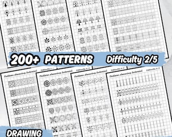 Beginner&#39;s Guide to Mandala Art: Simple Pattern Drawing Sheets for DIY Lettering and Calligraphy, Zentangle Pattern Templates, Training Set
