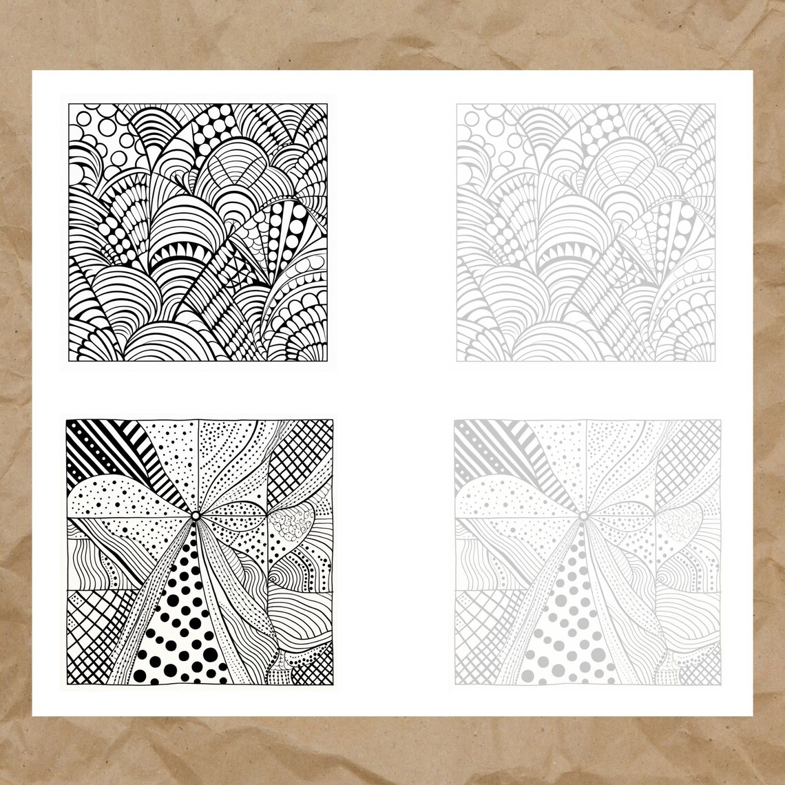 Zentangle Designs, Zentangle Pattern Templates for Relaxation and ...