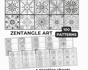 100 zentanglepatronen, gids voor krabbeltekenen (pdf)