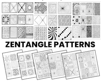 Zendoodle Art Mega Bundle – Zentangle Pattern Practice Sheets for Relaxation | Digital Download for Adults