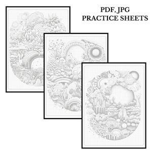 zendoodle fantasy templates, zentangle practice sheets pdf, printable zendoodle coloring pages, mindful drawing art therapy worksheets, zentangle landscape patterns, doodle practice sheets printable, zendoodle art therapy bundle, fantasy zentangle drawing book, printable line art practice pages, zentangle shading practice sheets, relaxing doodle art pack, creative mindfulness drawing templates