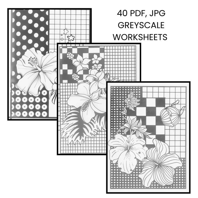 Floral Zendoodle Art Bundle – Zentangle Practice Pages for Adults ...