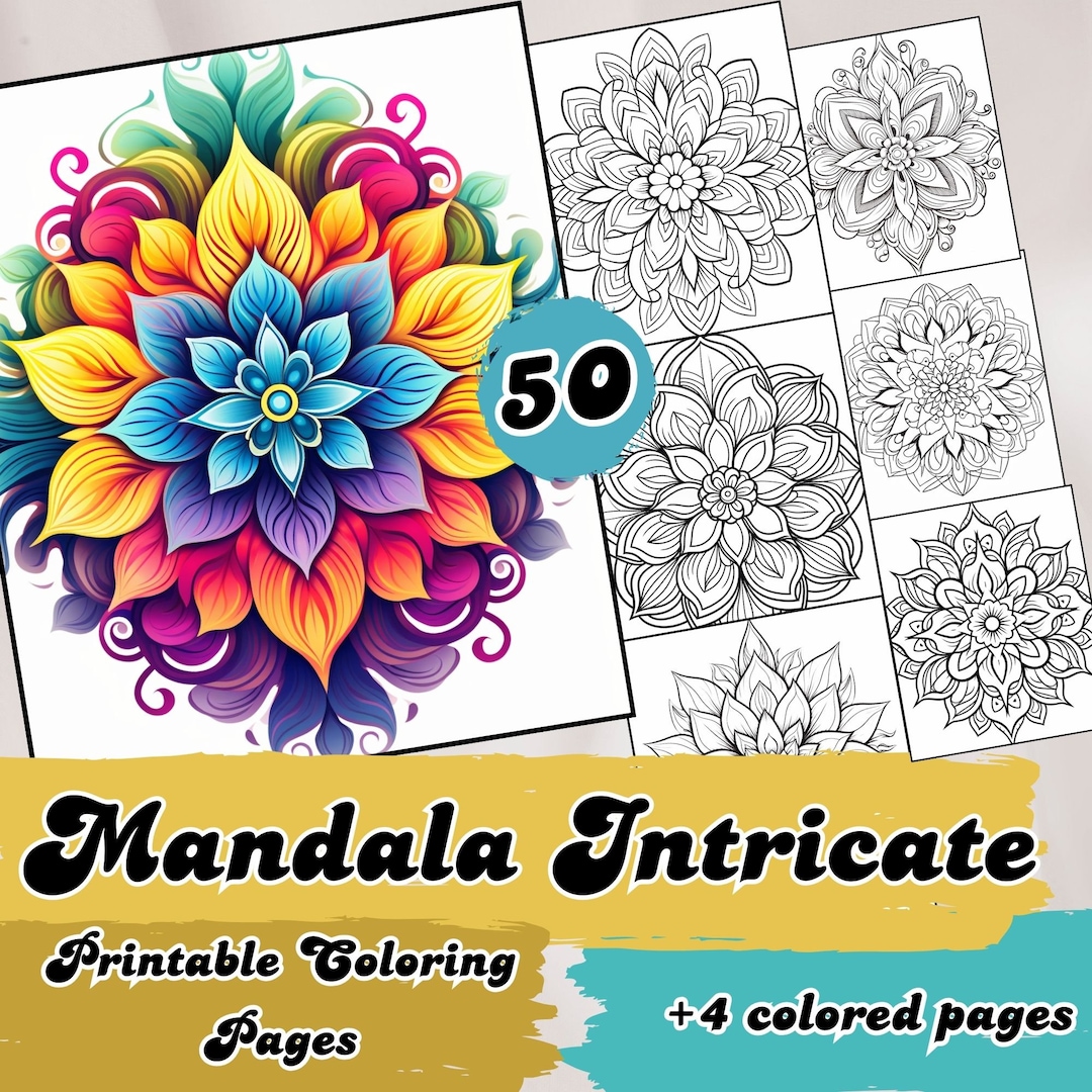 Intricate Mandala Coloring Page, Explore a Kaleidoscope of Colors With