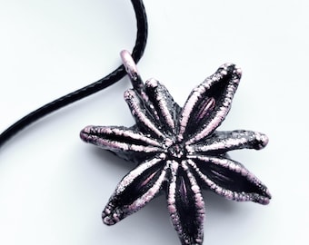 Anise Star Copper Pendant Necklace  Botanical Electroformed Jewelry Inspired By Nature