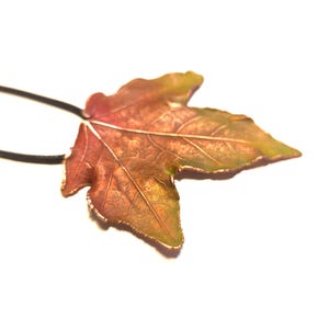 Ahornblatt Realistische Kupfer Anhänger Halskette Pflanze Schmuck Botanisches Muster Ursprünglicher Autors Electroformed Schmuck