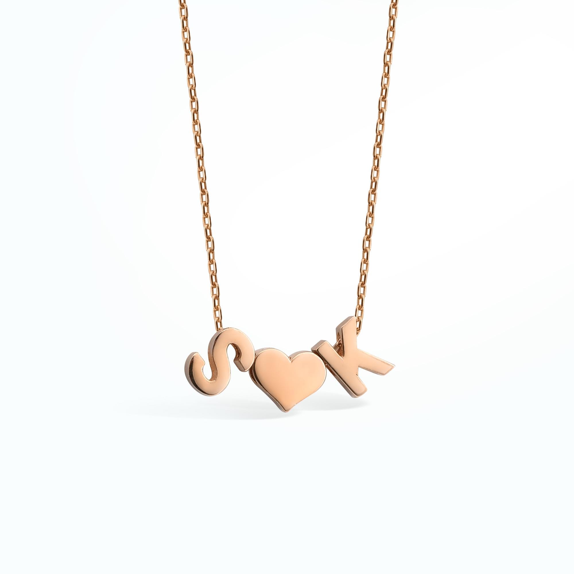 Collana Cuore Kids con Incisione Personalizzabile | M di Martina